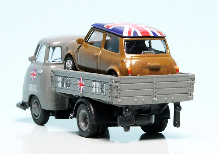 Schuco Hanomag Kurier Pritschenwagen Mit Mini Cooper "Mini-Service" 6 Schuco Hanomag Kurier Pritschenwagen Mit Mini Cooper "Mini-Service" – Bild 6