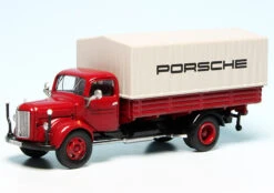 Schuco Mercedes Benz L3500 Pritsche/Plane "Porsche"