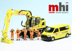 Schuco Set Mit VW T5 Bus Und Liebherr Mobilbagger A 922 Rail Litronic "Wiebe Gleisbau"