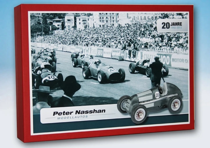 Schuco Mercedes Benz 1936 Rennwagen / Schuco Studio I 1050 Montagekasten "20 Jahre Peter Nasshan Modellauto 7 Schuco Mercedes Benz 1936 Rennwagen / Schuco Studio I 1050 Montagekasten "20 Jahre Peter Nasshan Modellauto – Bild 7