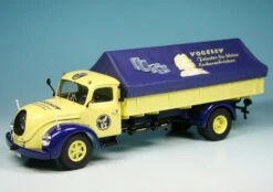 Schuco Magirus-Deutz S6500 Pritsche/Zeltplane "Vogeley Süßspeisen"