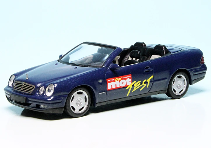 Schuco Mercedes Benz CLK-Klasse Elegance Cabriolet (A208) (1998) "mot Test" 1 Schuco Mercedes Benz CLK-Klasse Elegance Cabriolet (A208) (1998) "mot Test"