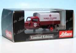 Schuco Tempo Hanseat Dreirad Pritsche/Plane "Noris Classic 1999" -Schuco 927001 Schuco Tempo Hanseat Dreirad Pritsche Plane Noris Classic 1999 z7