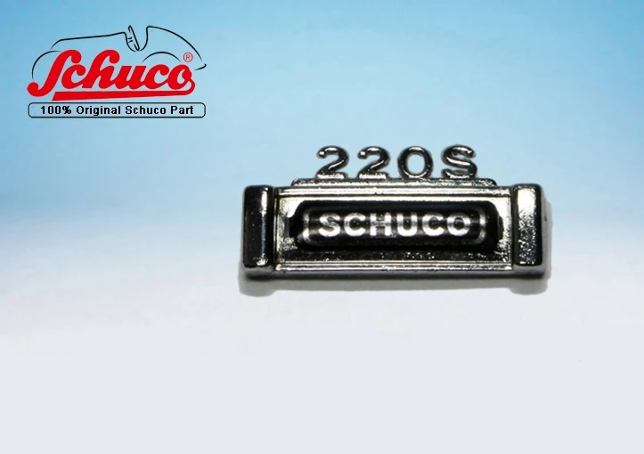 Schuco Typenschild "220S" Mit Kennzeichenhalter 1 Schuco Typenschild "220S" Mit Kennzeichenhalter