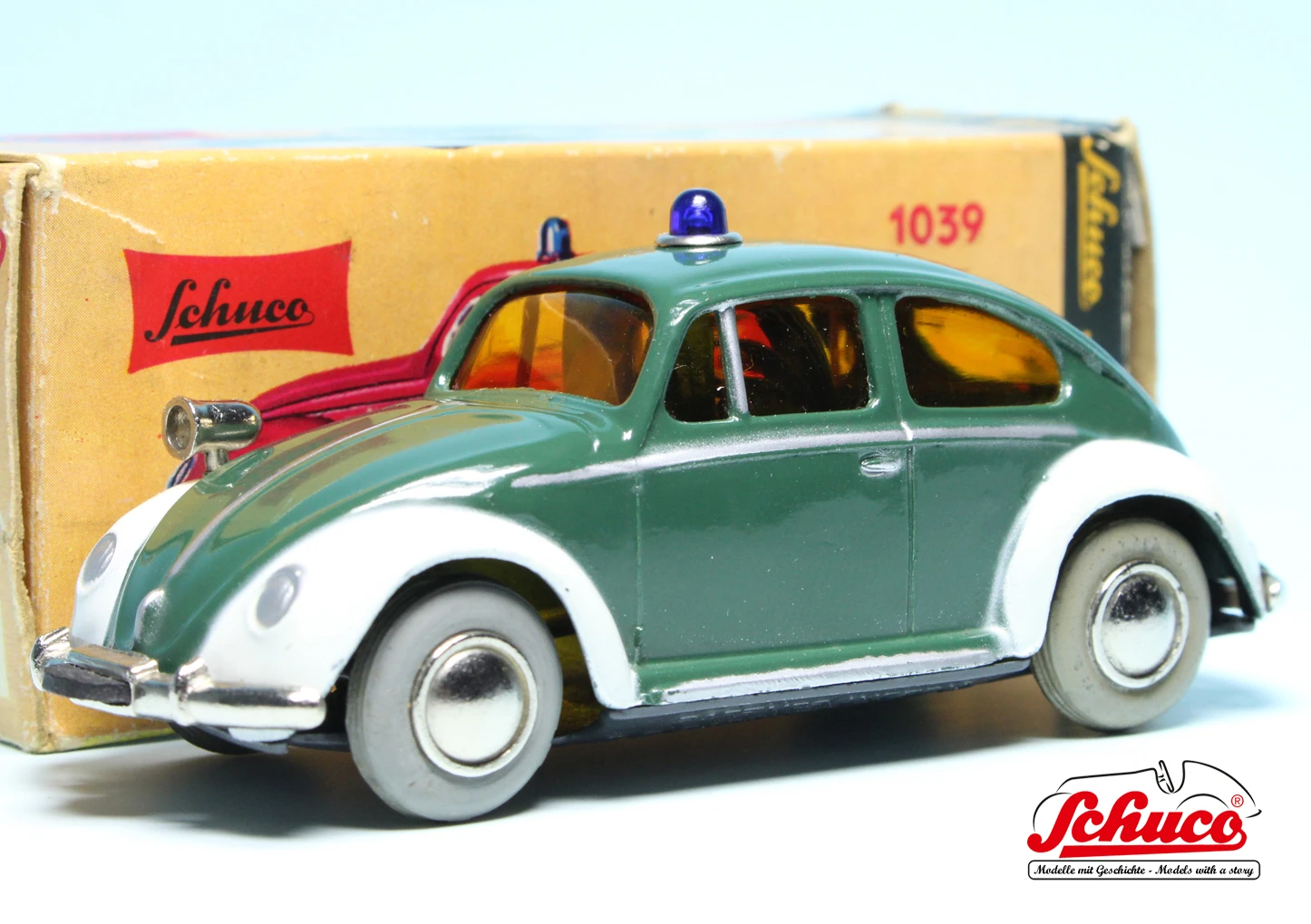 Schuco Microracer 1039 / VW Käfer "Polizei" 2 Schuco Microracer 1039 / VW Käfer "Polizei" – Bild 2