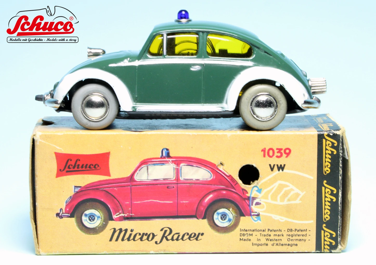Schuco Microracer 1039 / VW Käfer "Polizei" 5 Schuco Microracer 1039 / VW Käfer "Polizei" – Bild 5