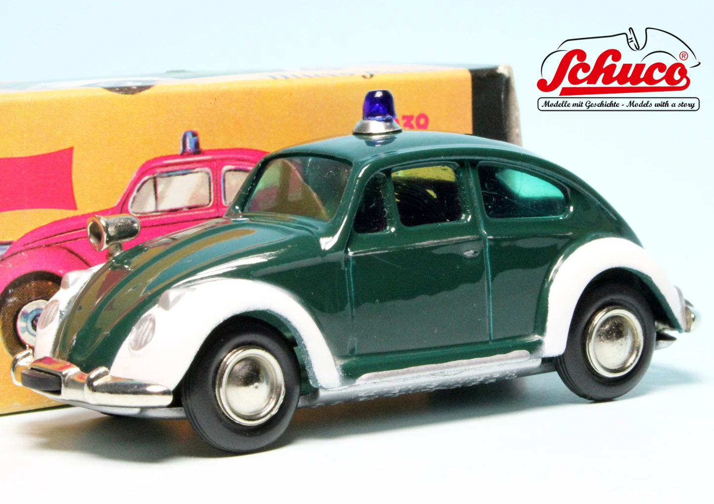 Schuco Microracer 1039 / VW Käfer "Polizei" 2 Schuco Microracer 1039 / VW Käfer "Polizei" – Bild 2