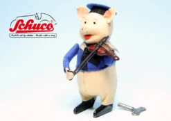 Schuco Walt Disney Schweinchen Mit Violine Solisto Tanzfigur 980/2 "Three Little Pigs"